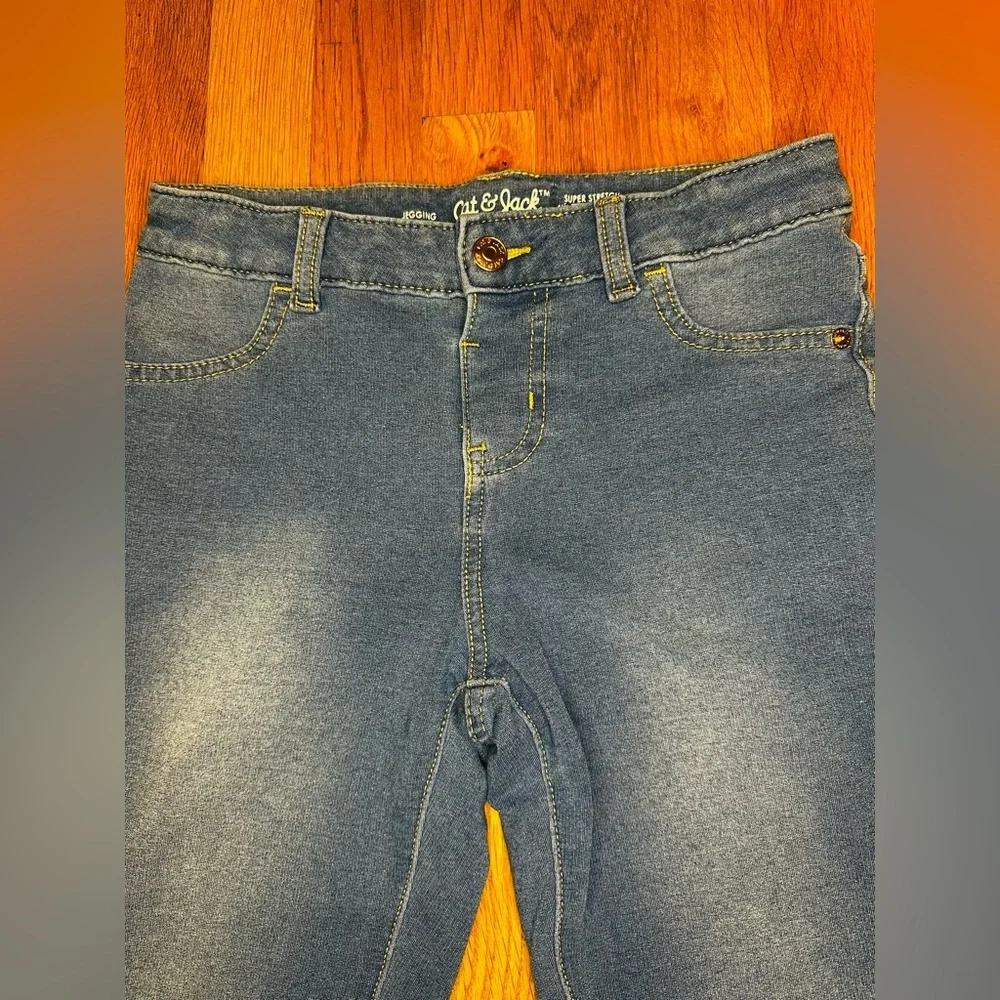 Cat & Jack Girls Jeggings – Size L (10/12) – Super Stretch Blue Denim